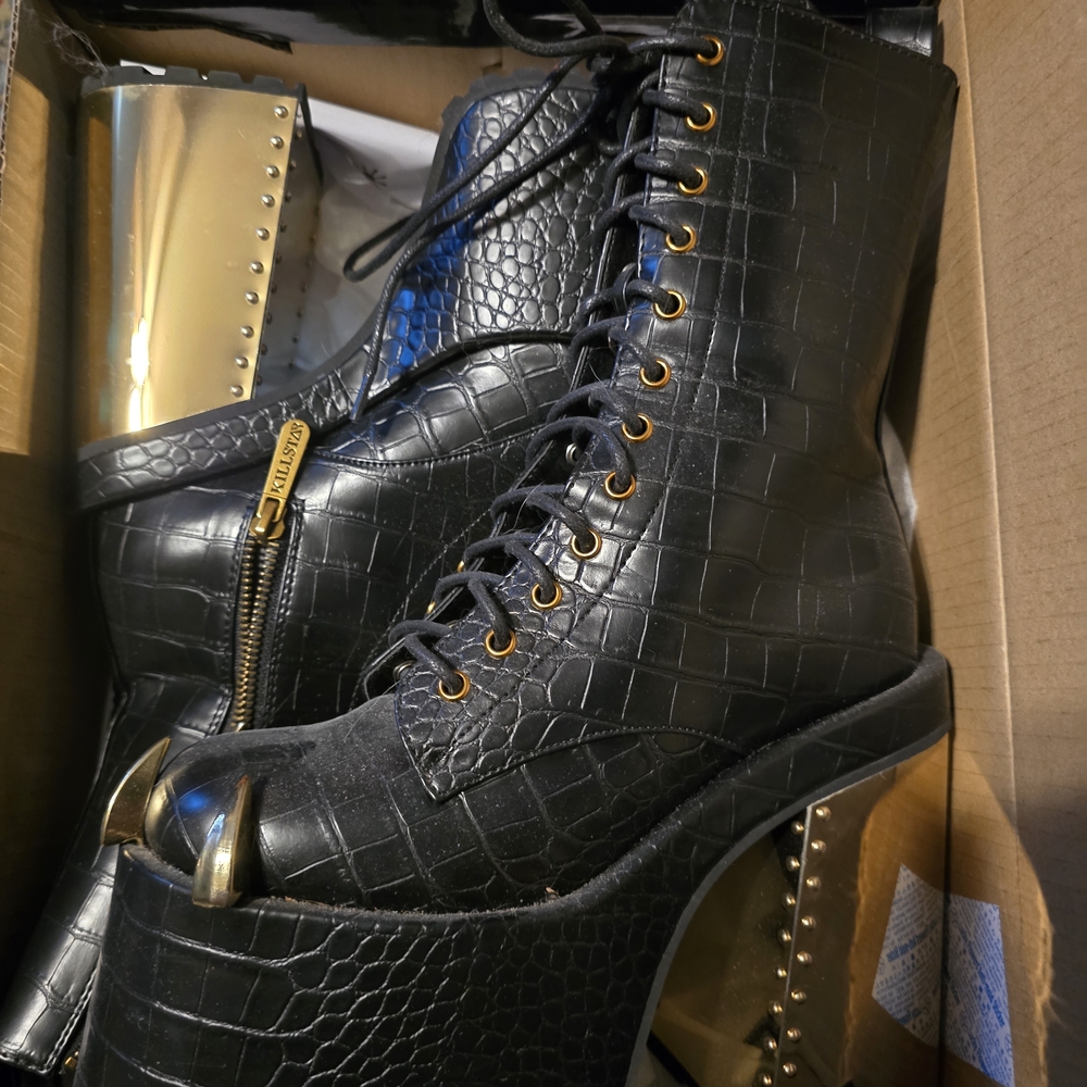 Kill Star Reptilian GOTH BOOTS